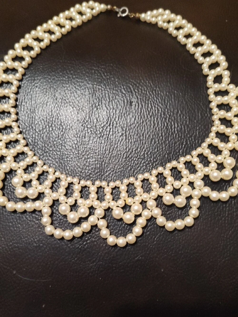 Pearl Multi-Strand Statement Necklace and Bracelet Set - Cream Pearls - Picture 2 of 5